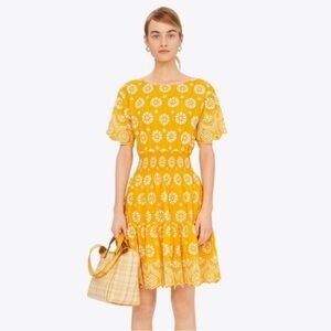 Tory Burch Sunflower Yellow Midi Dress